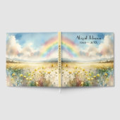 Watercolor Rainbow In Wildflower Meadow ゲストブック (全面)