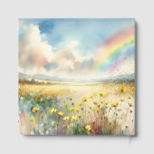 Watercolor Rainbow In Wildflower Meadow ゲストブック (裏面)