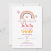 Watercolor Rainbow Party 招待状 (正面)