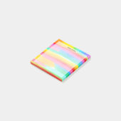 Watercolor Rainbow Stripes ポストイット (アングル)