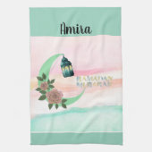 Watercolor Ramadan Crescent Moon – Customizable キッチンタオル (縦)