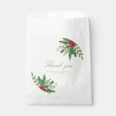 Watercolor Red Baby Shower Favor Bags フェイバーバッグ (正面)