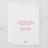 Watercolor Red Car with Tree and Gifts Christmas シーズンカード (裏面)