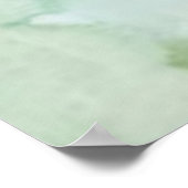 Watercolor Red Cardinal Bird Wreath Christmas ポスター (角)