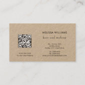 Watercolor Red Cherry Blossoms Kraft Paper 名刺 (裏面)