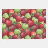 Watercolor Red, Green, and Granny Smith Apple ラッピングペーパーシート (正面3)