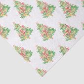 Watercolor Red & Green Coquette Christmas Tree 薄葉紙 (詳細)