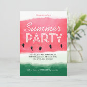Watercolor red green watermelon summer party 招待状 (スタンド正面)