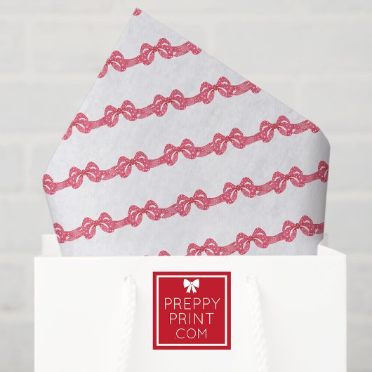 Watercolor Red Polka Dot Bow Christmas 薄葉紙