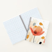 Watercolor red poppy painting ノートブック (内部)