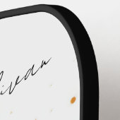 Watercolor red poppy painting ピックルボールラケット (左詳細)