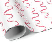 Watercolor Red Ribbons ラッピングペーパー (ロールコーナー)