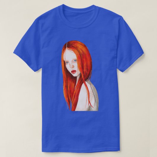 Watercolor Redhead Tシャツ (デザイン正面)