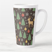 Watercolor Reindeer & Christmas Tree -  カフェラテマグ (右)