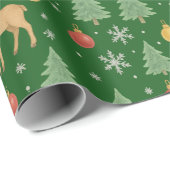 Watercolor Reindeer & Christmas Tree -  ラッピングペーパー (ロールコーナー)