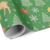 Watercolor Reindeer & Christmas Tree -  ラッピングペーパー (ロールコーナー)