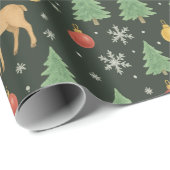 Watercolor Reindeer & Christmas Tree -  ラッピングペーパー (ロールコーナー)