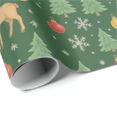 Watercolor Reindeer & Christmas Tree -  ラッピングペーパー (ロールコーナー)