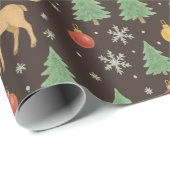 Watercolor Reindeer & Christmas Tree -  ラッピングペーパー (ロールコーナー)