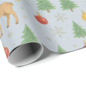 Watercolor Reindeer & Christmas Tree -  ラッピングペーパー (ロールコーナー)