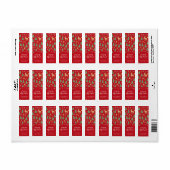 Watercolor Reindeer & Christmas Tree -  ラベル (フルシート)