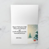 Watercolor Reindeer Holiday Card カード (内部)