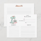 Watercolor Retro Cake mixer  baking Recipe card ノートカード (正面/裏面)