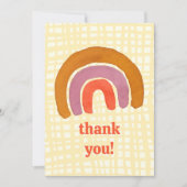 Watercolor retro rainbow thank you シーズンカード (正面)