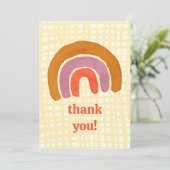 Watercolor retro rainbow thank you シーズンカード (スタンド正面)