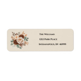 “Watercolor Return Address Label – Sage and Peach ラベル