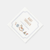 Watercolor Rocking Horse Baby Shower Napkins スタンダードカクテルナプキン (角)