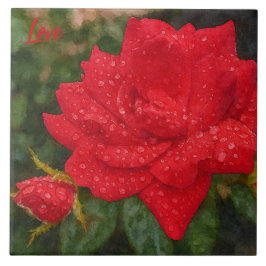 Watercolor Rose タイル