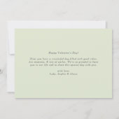 Watercolor Rose and Greenery Photo Valentine's Day (裏面)