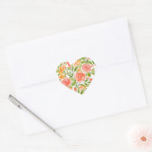 Watercolor Rose Bouquet Stickers ハートシール (封筒)