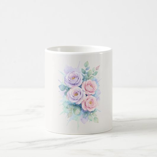Watercolor Rose Garden Mother’s Day  コーヒーマグカップ (中央)