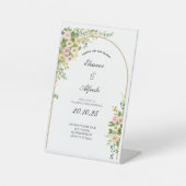 Watercolor Rose Wedding  台座サイン (正面)