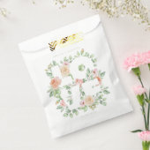 Watercolor Roses and Greenery Garden Wedding フェイバーバッグ (封をした状態)