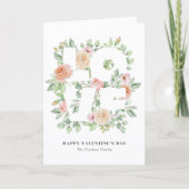 Watercolor Roses and Greenery Valentine's Day カード (正面)
