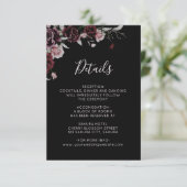 Watercolor Roses Black Floral Details エンクロージャーカード (スタンド正面)