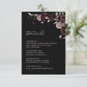 Watercolor Roses Black Floral Details エンクロージャーカード (スタンド正面)