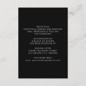 Watercolor Roses Black Floral Details エンクロージャーカード (裏面)