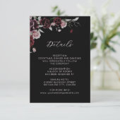 Watercolor Roses Black Floral Details エンクロージャーカード (スタンド正面)