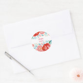 Watercolor roses Easter Sticker ラウンドシール (封筒)