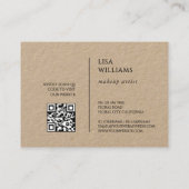 Watercolor Roses Frame Kraft 名刺 (裏面)