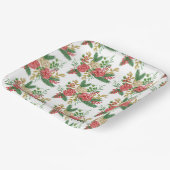 Watercolor Roses Holiday ペーパープレート (傾斜あり)