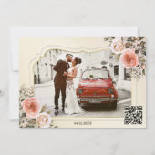 Watercolor Roses Photo After Wedding 招待状 (裏面)