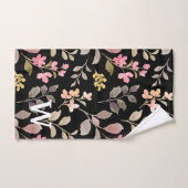 Watercolor Rustic Botanical Leaves  Monogram  バスタオルセット (ハンドタオル)