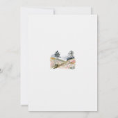 Watercolor Rustic Mountain Wedding Invitation 招待状 (裏面)