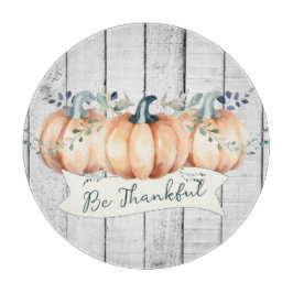 Watercolor Rustic Pumpkins カッティングボード