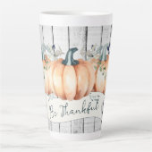 Watercolor Rustic Pumpkins カフェラテマグ (正面)